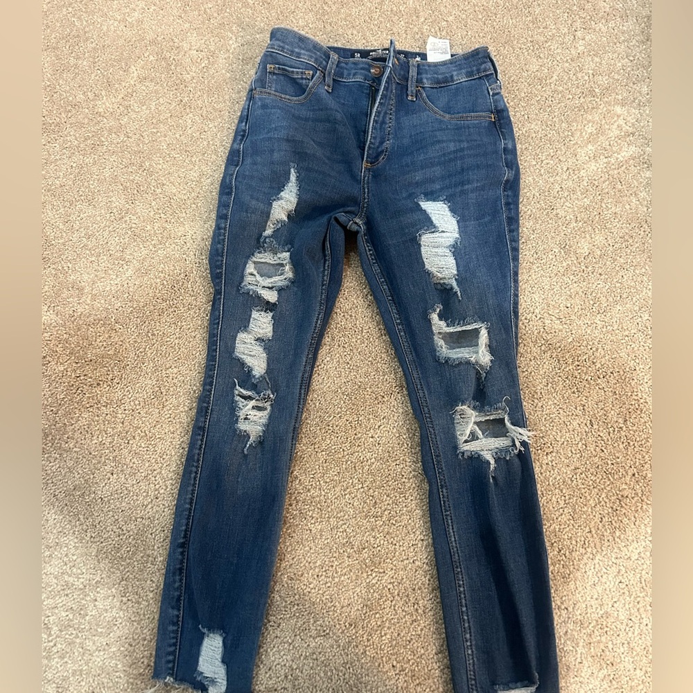 Hollister, curvy high rise, crop super skinny jeans